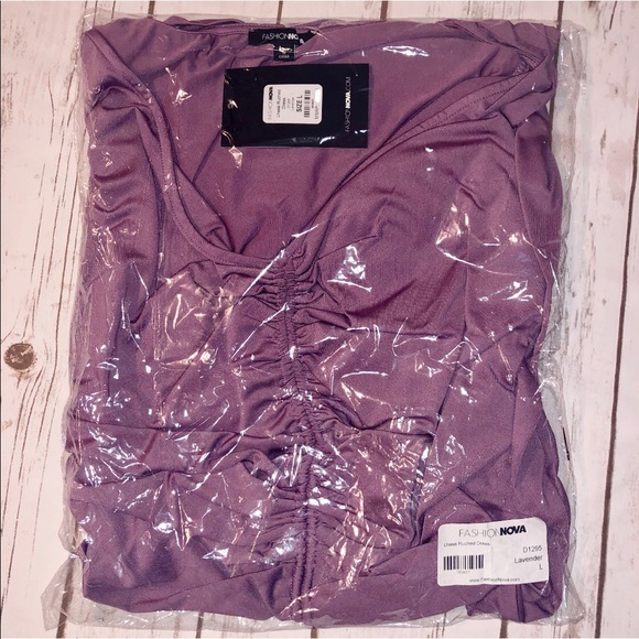 Ruched Dress - Lavender - Picture 5 of 7